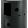 Rangement Componibili Plastique Noir / 2 Tiroirs - H 40 Cm - Kartell