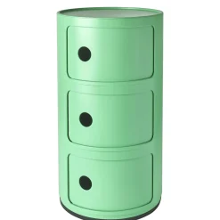 Rangement Componibili Plastique Vert / Mat - 3 Tiroirs - H 58 Cm / Recycle - Exclusivite En Edition Limitee - Kartell