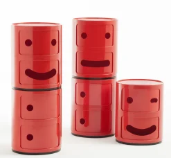 Rangement Componibili Smile N°3 Plastique / 2 Tiroirs - H 40 Cm - Kartell