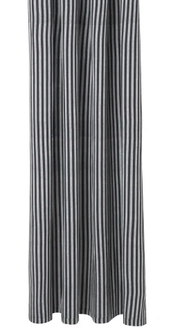 Rideau De Douche Chambray Striped Tissu Gris Noir / 160 X H 205 Cm - Coton Enduit - Ferm Living