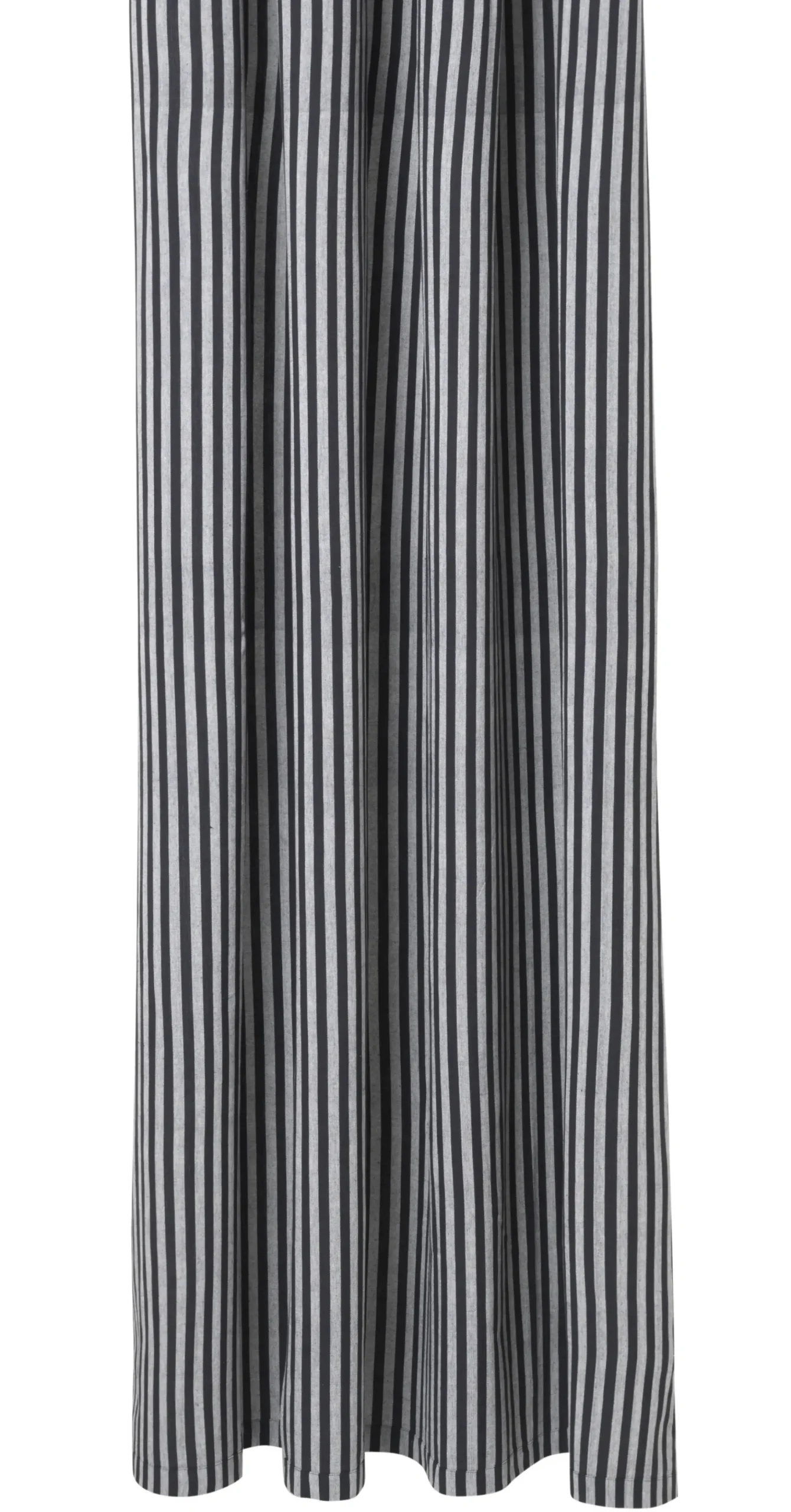 Rideau De Douche Chambray Striped Tissu Gris Noir / 160 X H 205 Cm - Coton Enduit - Ferm Living