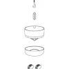 Rosace  Plastiquekit De Fixation Pour Suspensions Unfold Et E27 - Muuto