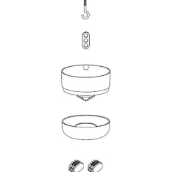 Rosace  Plastiquekit De Fixation Pour Suspensions Unfold Et E27 - Muuto