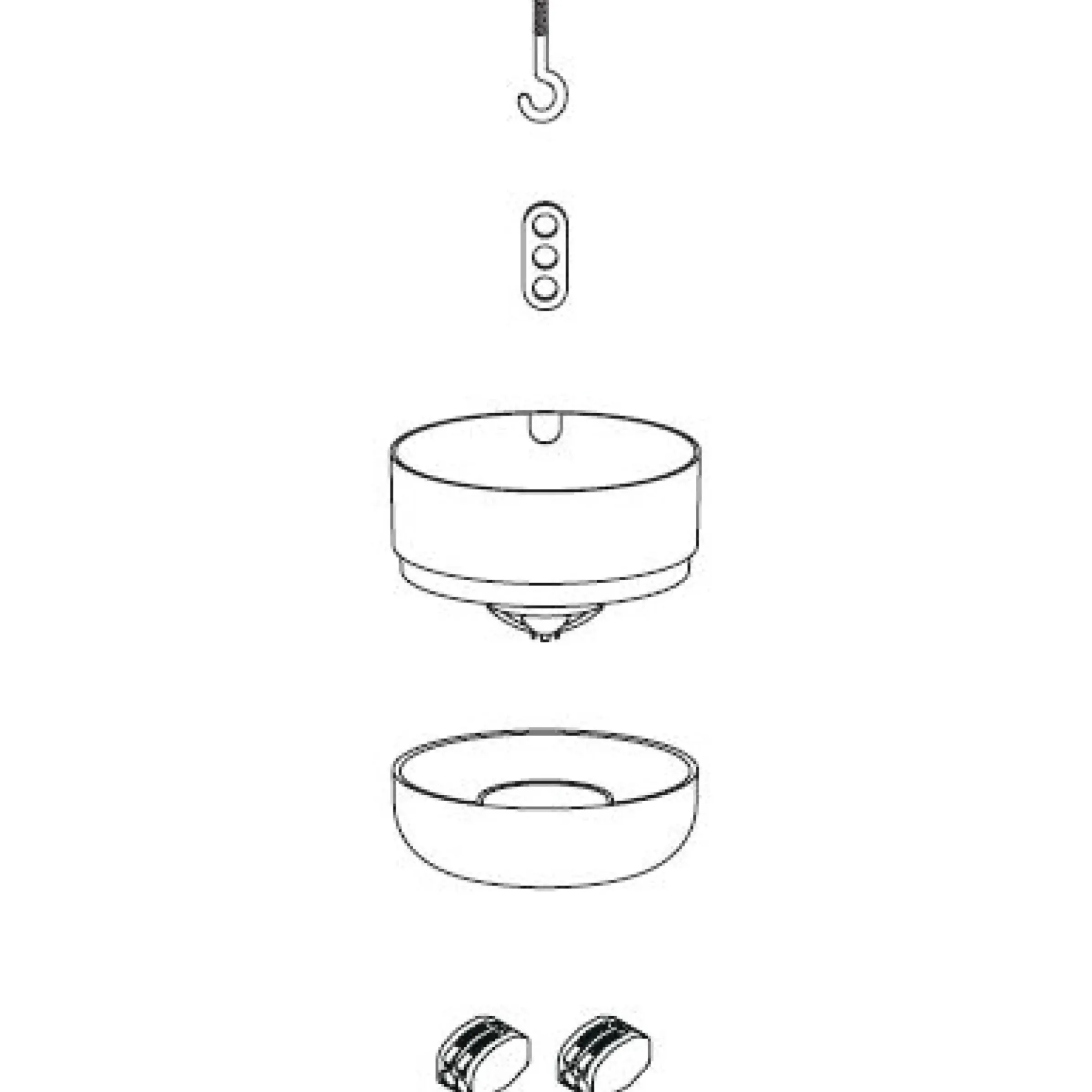 Rosace Plastiquekit De Fixation Pour Suspensions Unfold Et E27 - Muuto