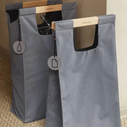Sac De Tri De Dechets Tissu Gris / 28 L - Nylon & Bois - Eva Solo