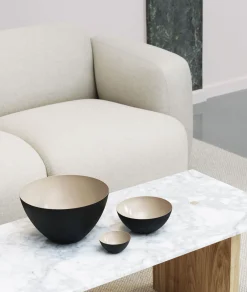 Saladier Krenit Metal Beige / O 25 X H 14 Cm - Acier - Normann Copenhagen