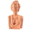 Sculpture Magna Graecia Ceramique Orange Marron / Bust - H 45 Cm / Terre Cuite - Seletti