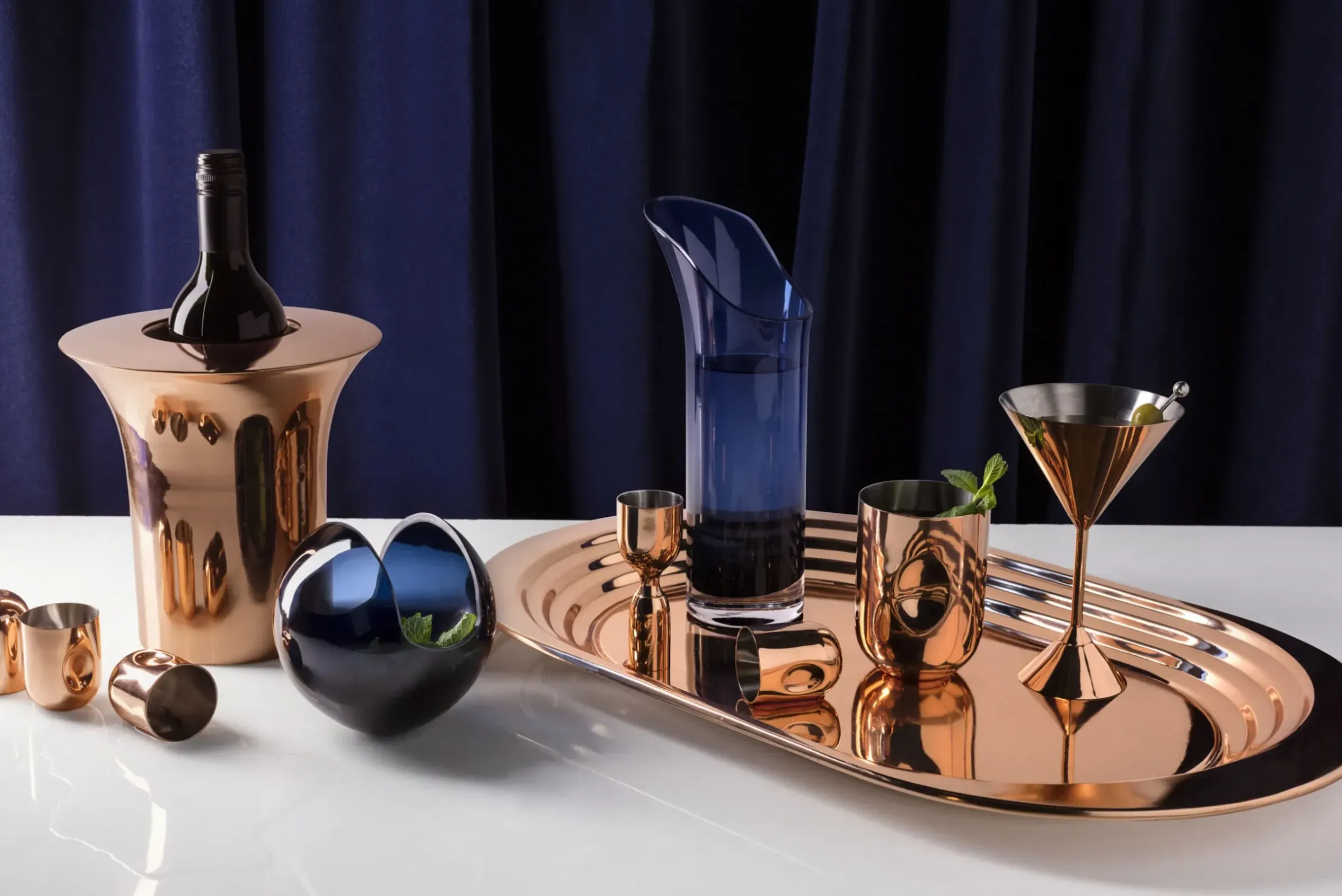 Seau A Champagne Plum Wine Cooler Metal/ - Tom Dixon