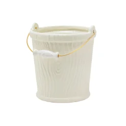 Seau A Champagne Wood Ware Ceramique/ Vase - O 28 X H 31 Cm / Porcelaine Striee Effet Bois - Seletti