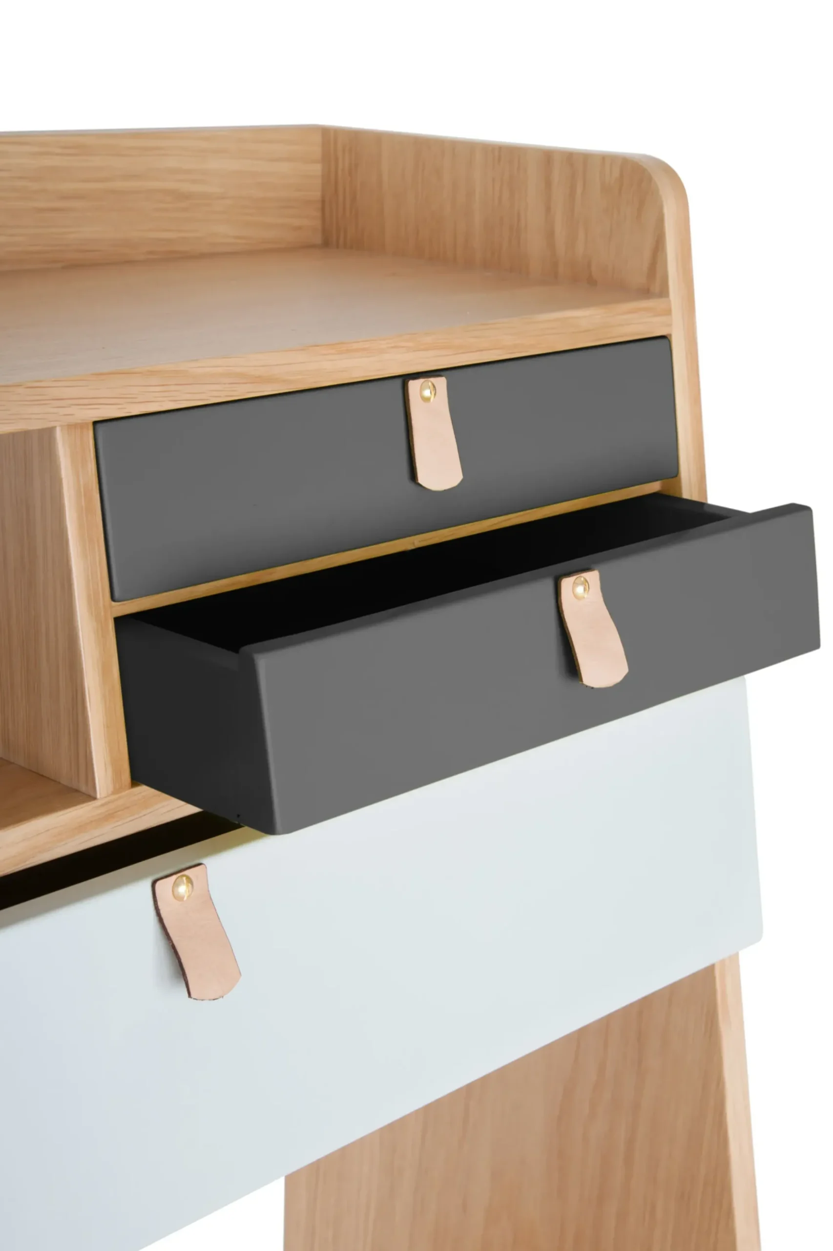Secretaire Mural Gaston Bois Gris / L 60 X H 72 Cm - Harto
