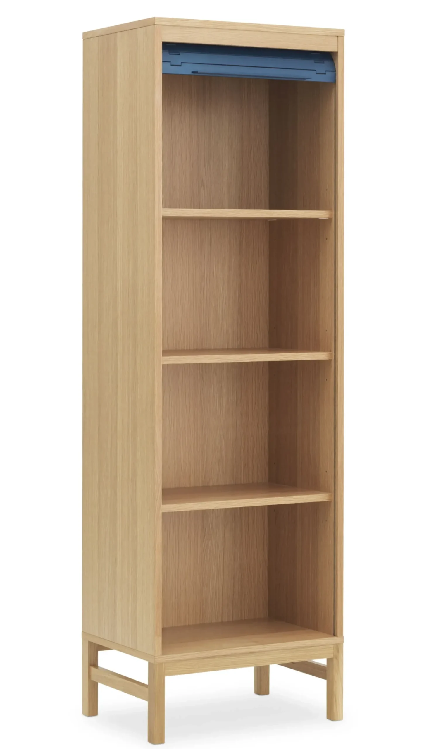 Semainier Jalousi Haut Plastique Bleu Bois Naturel / H 180 Cm - Rideau Plastique - Normann Copenhagen
