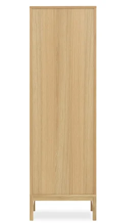 Semainier Jalousi Haut Plastique Bleu Bois Naturel / H 180 Cm - Rideau Plastique - Normann Copenhagen