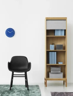 Semainier Jalousi Haut Plastique Bleu Bois Naturel / H 180 Cm - Rideau Plastique - Normann Copenhagen