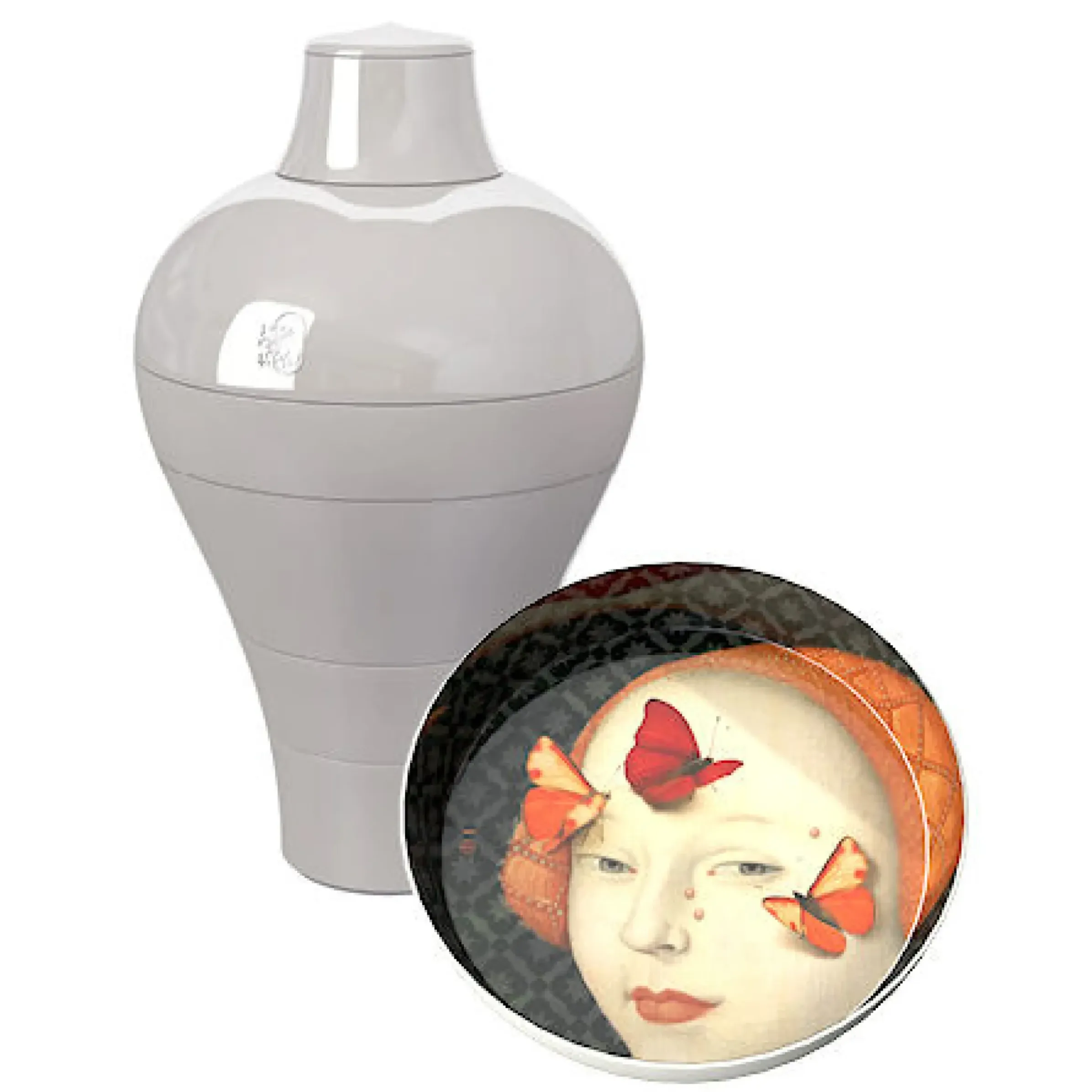 Service De Table Ming Muse Plastique Blanc / 6 Pieces Empilables - Ibride