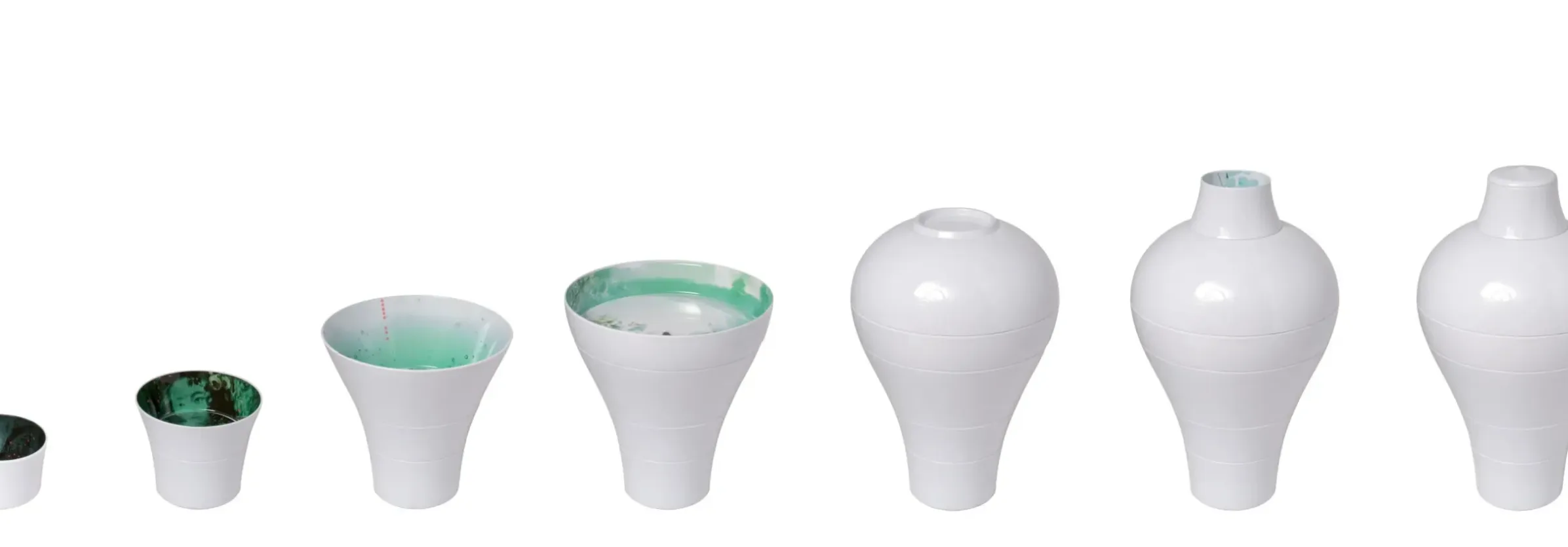 Service De Table Ming Plastique Blanc /6 Pieces Empilables - Ibride