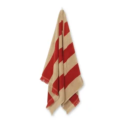 Serviette De Bain Alee Tissu Rouge Marron / 70 X 140 Cm - Ferm Living