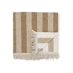 Serviette De Bain Elaia Tissu Marron Beige / 100 X 50 Cm - Bloomingville
