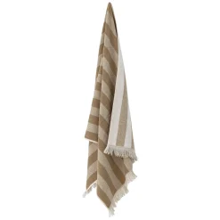 Serviette De Bain Elaia Tissu Marron Beige / 100 X 50 Cm - Bloomingville