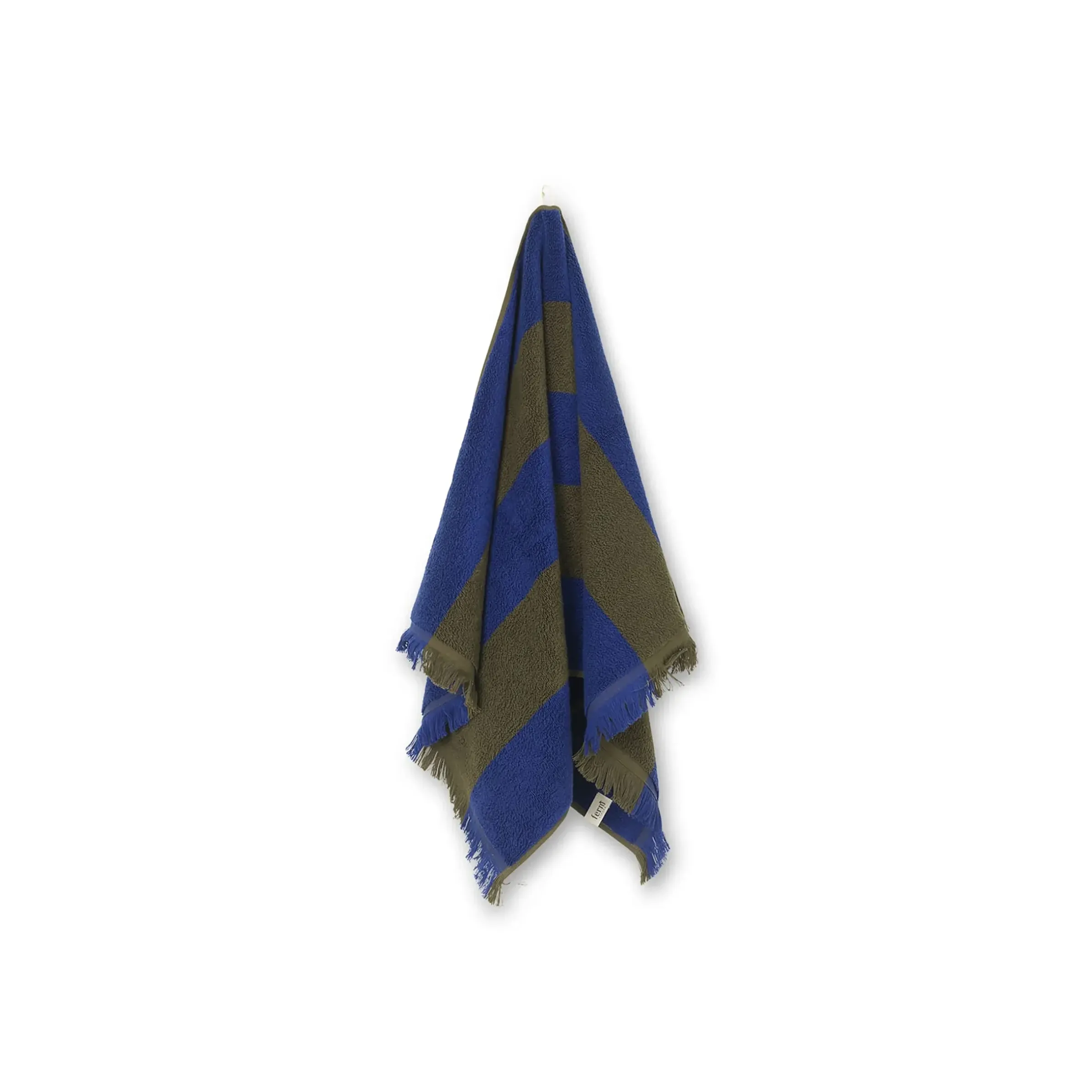 Serviette De Toilette Alee Tissu Bleu Vert / 50 X 100 Cm - Ferm Living