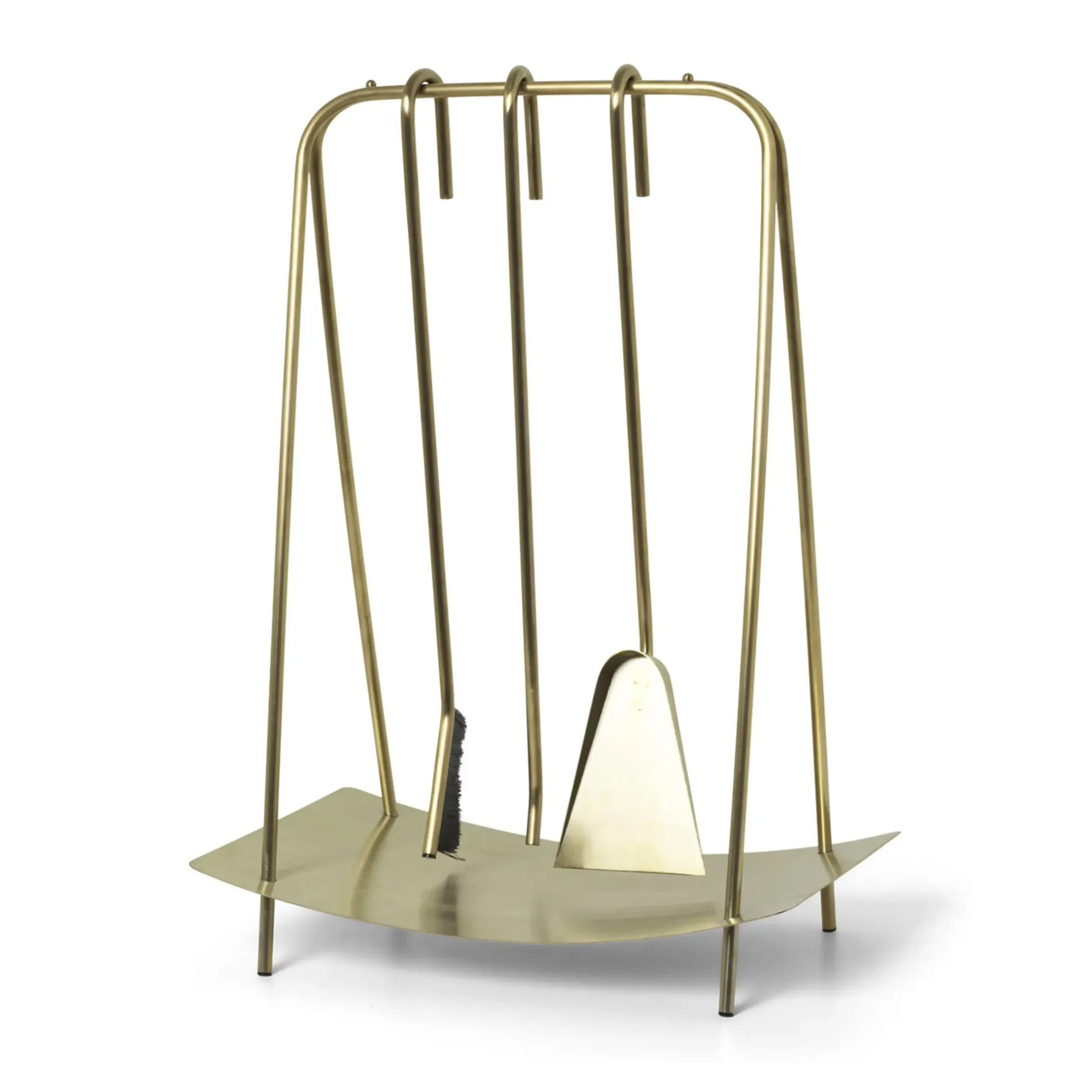 Serviteur De Cheminee Port Or Metal / 3 Outils Avec Support - Ferm Living
