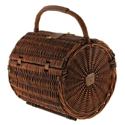 Set A Pique-Nique Dressed En Plein Air Plastique Bois Naturel / Pour 4 Personnes - Panier Osier - Alessi