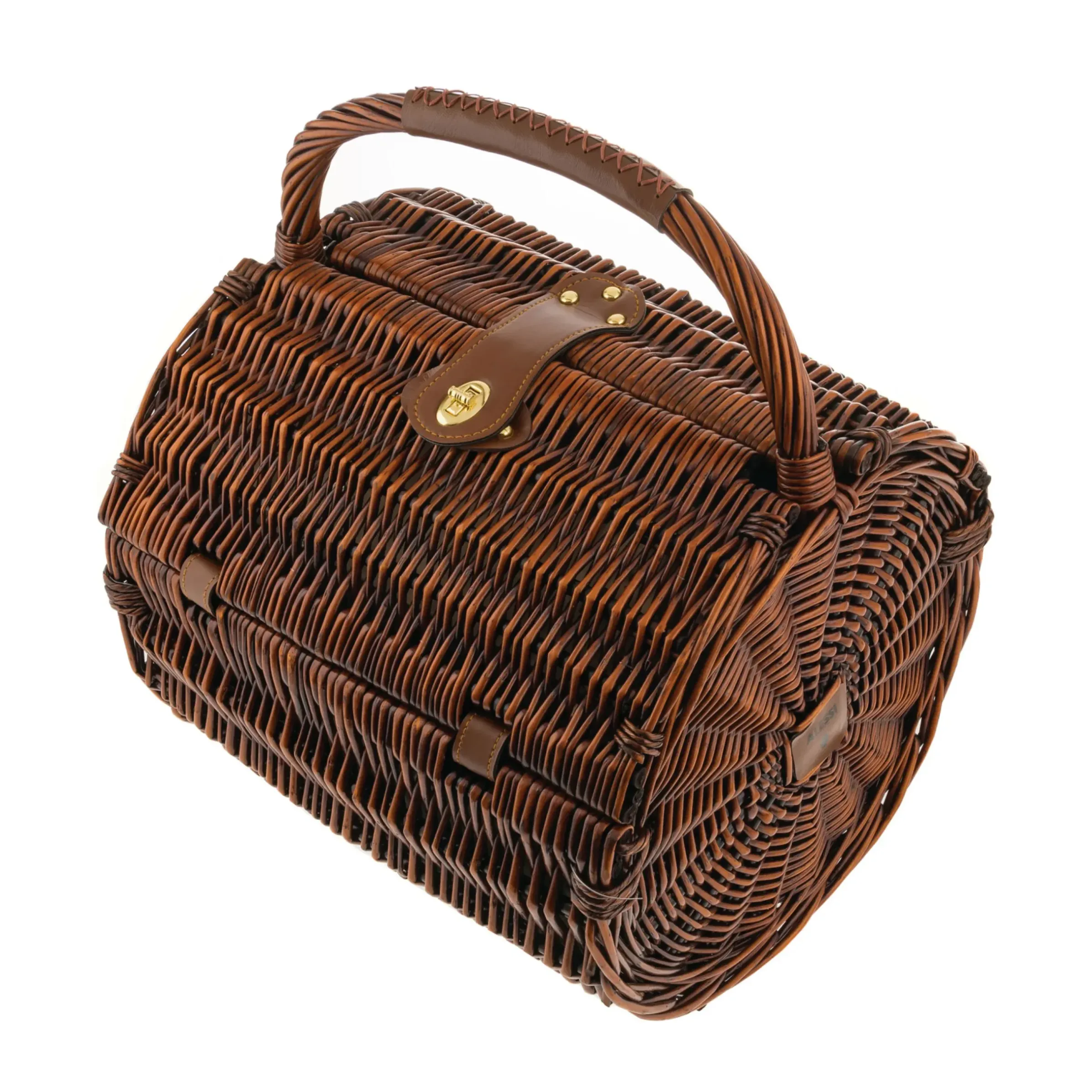 Set A Pique-Nique Dressed En Plein Air Plastique Bois Naturel / Pour 4 Personnes - Panier Osier - Alessi