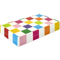 Set De Backgammon Rainbow Bois / Coffret Laque - Jonathan Adler