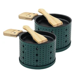 Set Lumi Metal/ Pour Raclette A La Bougie - 2 Personnes - Cookut