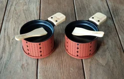 Set Lumi Metal Rouge Orange / Pour Raclette A La Bougie - 2 Personnes - Cookut
