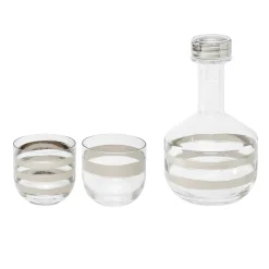 Set Whisky Twenty Tank Verre Argent Transparent / Decanteur + 2 Verres Whisky / Edition Limitee 20Eme Anniversaire - Tom Dixon