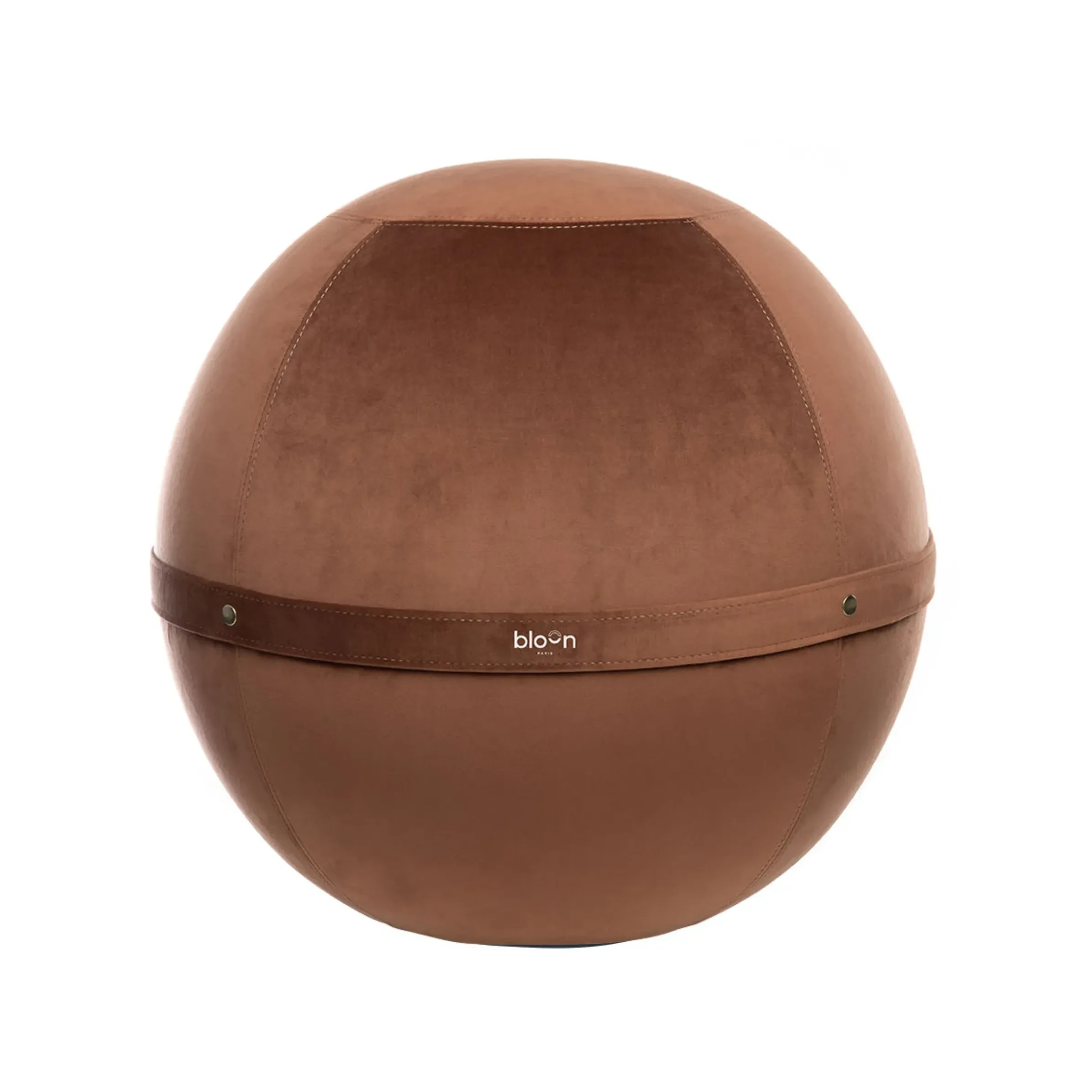 Siege Ergonomique Ballon Velvet Regular Tissu Rose Marron / Velours - O 55 Cm - Bloon Paris