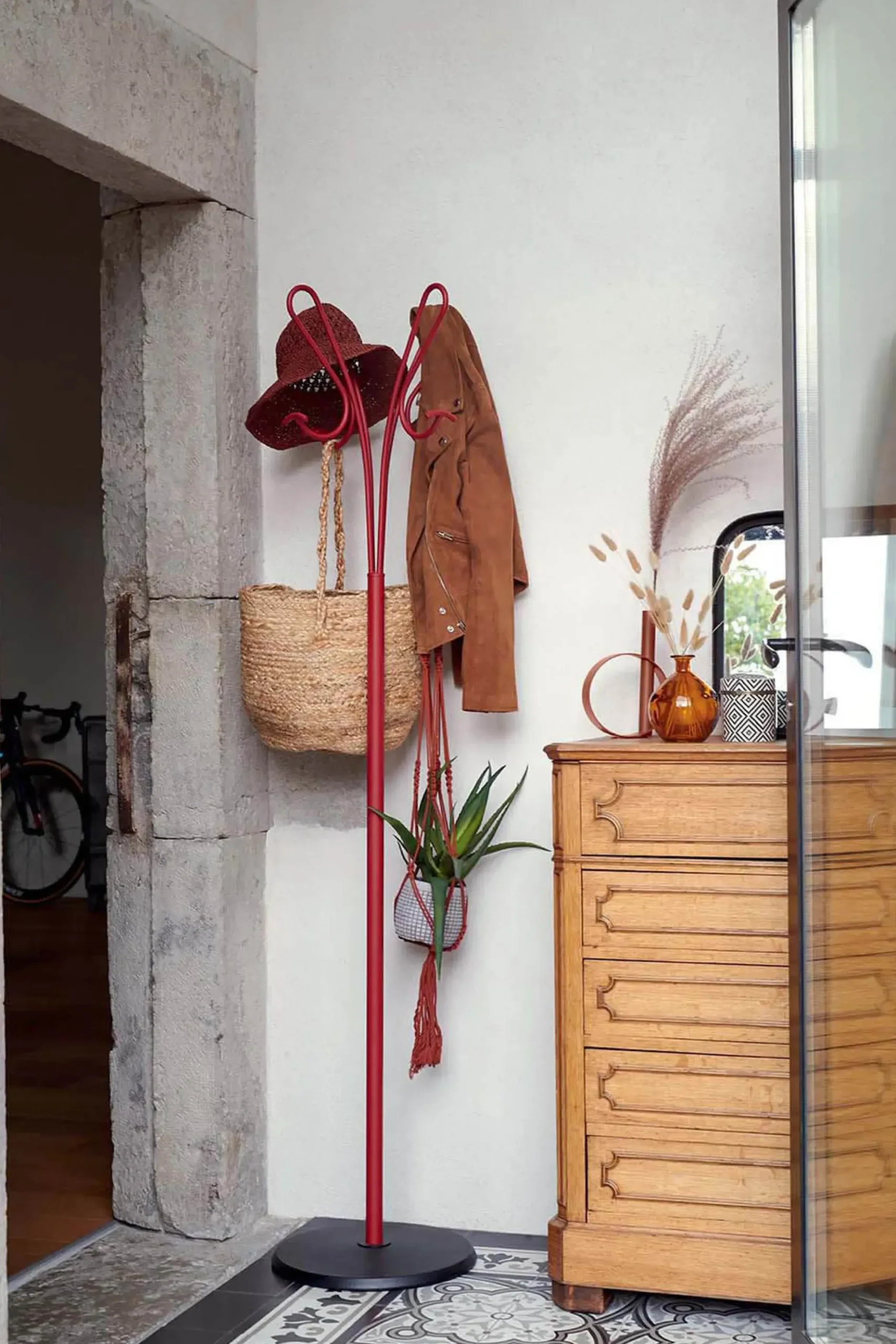 Soliflore Ios Metal Rouge / Metal - H 23 Cm - Fermob