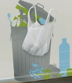 Sticker Vynil+Plastic Bags Plastique Papier Gris - Domestic