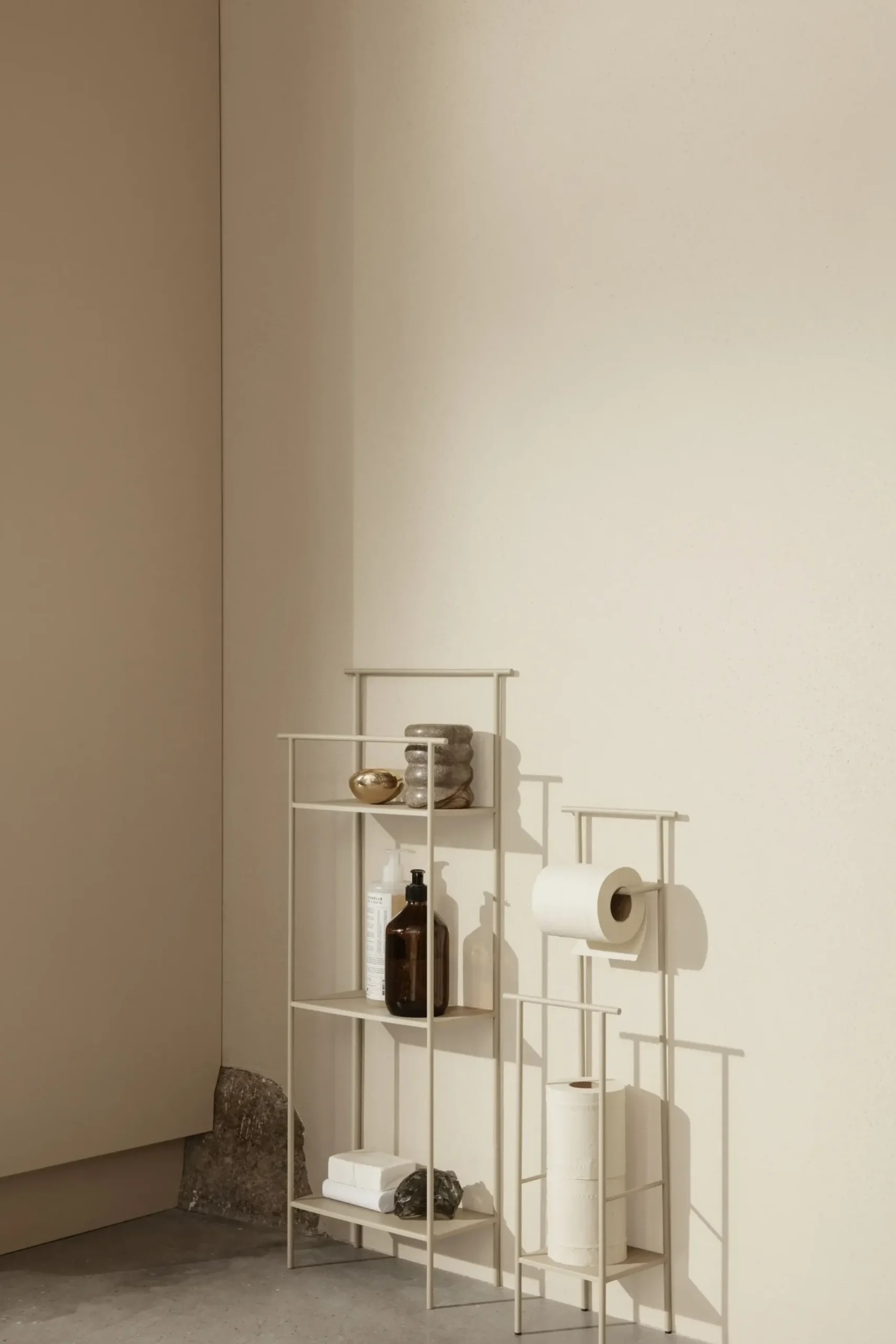 Support Papier Toilette Dora Metal Beige / Metal - Ferm Living