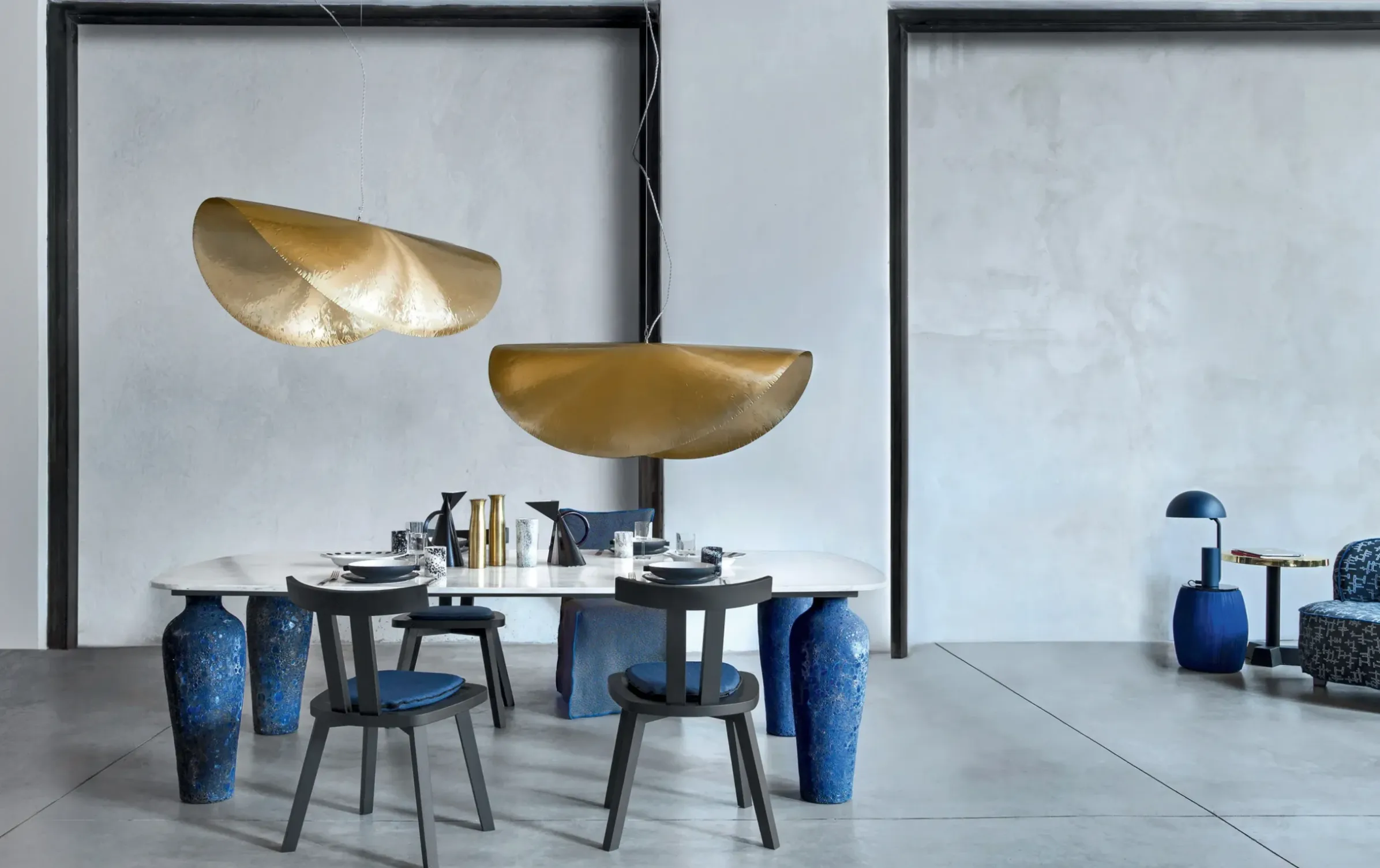 Suspension Brass 96 Or Metal / L 120 Cm - Gervasoni