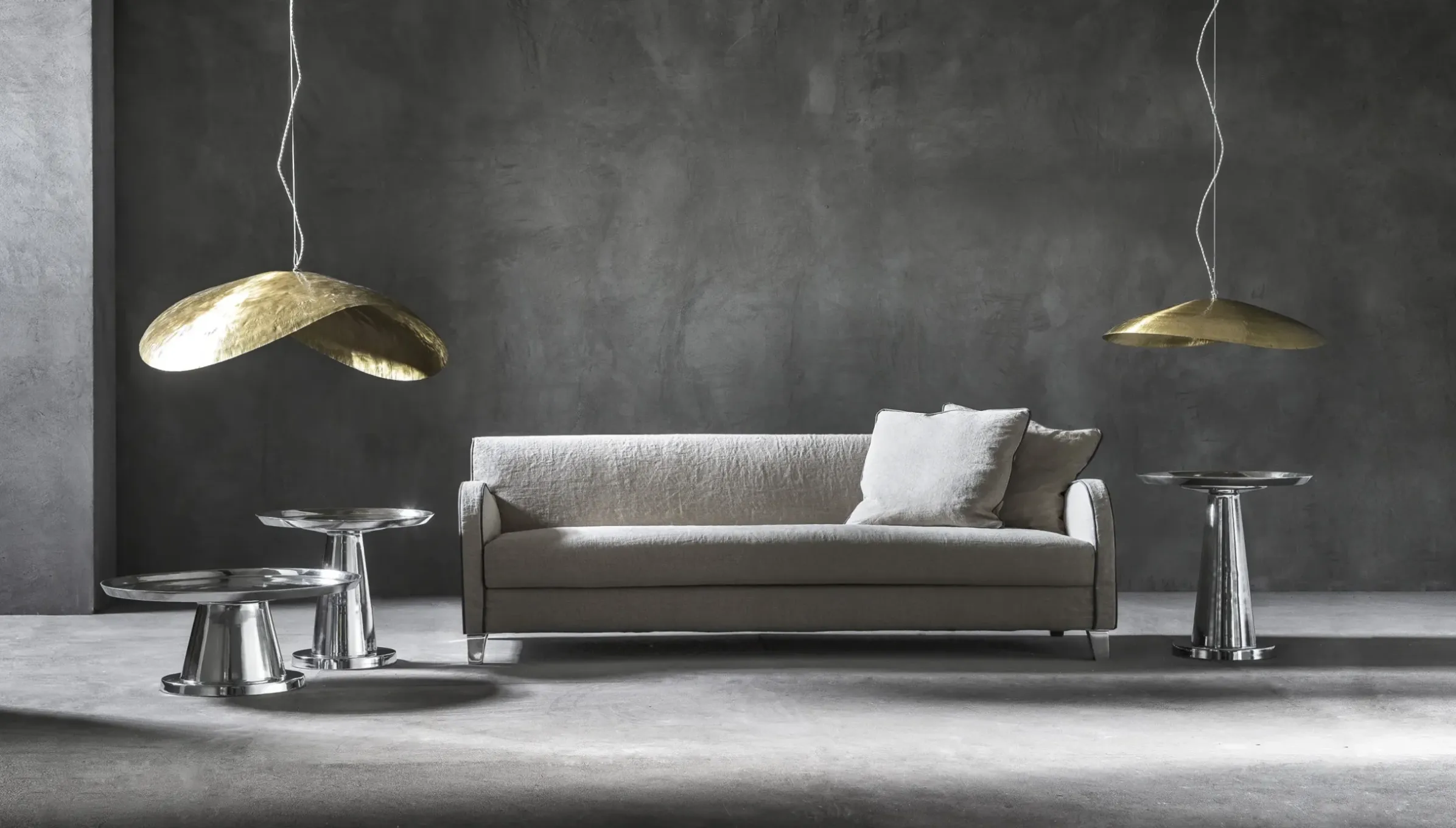 Suspension Brass 96 Or Metal / L 120 Cm - Gervasoni