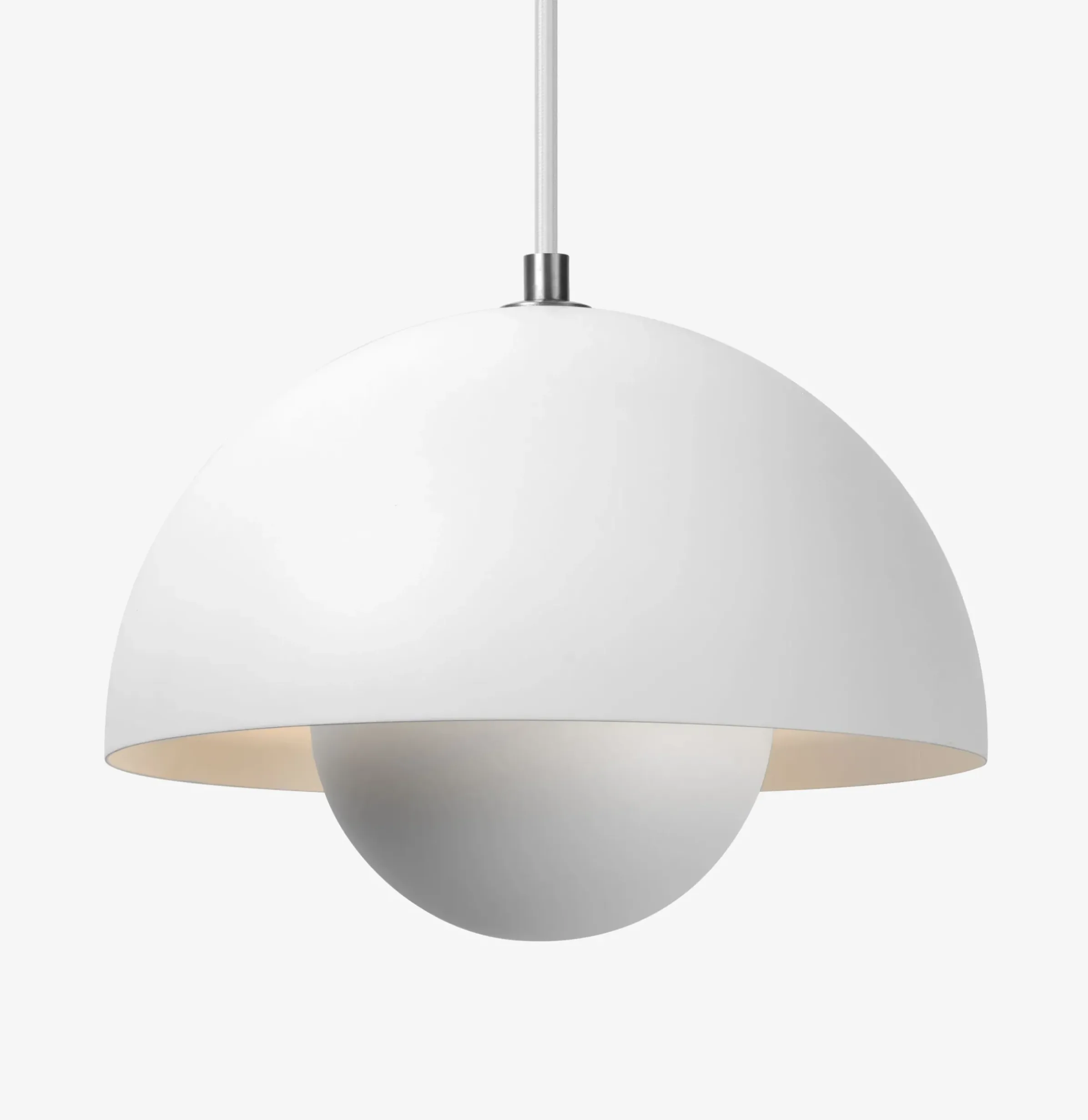 Suspension Flowerpot Vp1 Metal Blanc / O 23 Cm - By Verner Panton, 1969 - &Tradition