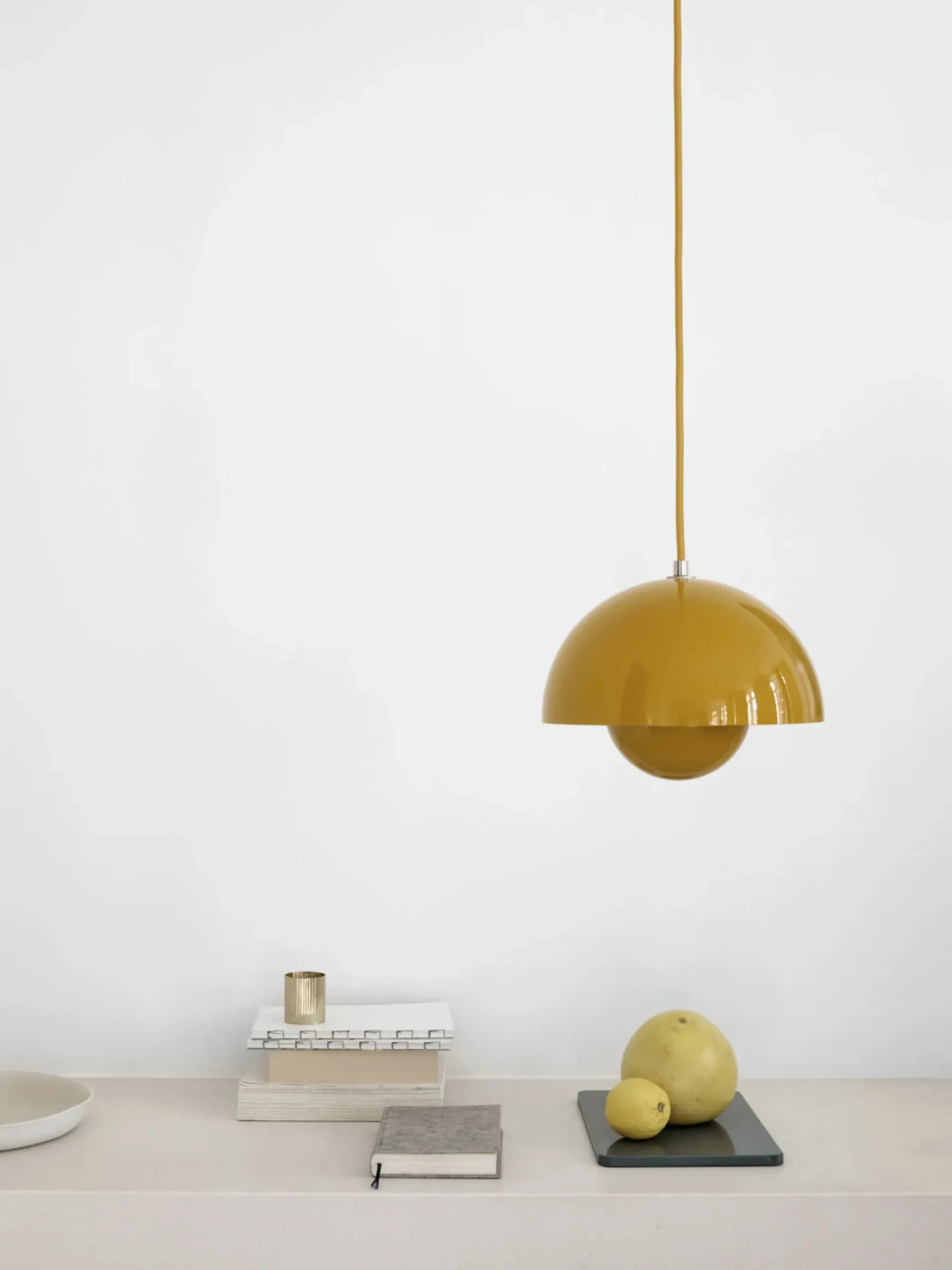 Suspension Flowerpot Vp1 Metal Blanc / O 23 Cm - By Verner Panton, 1969 - &Tradition