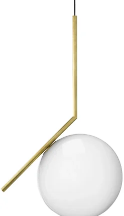 Suspension Ic S2 Verre Metal / H 72 Cm - Flos