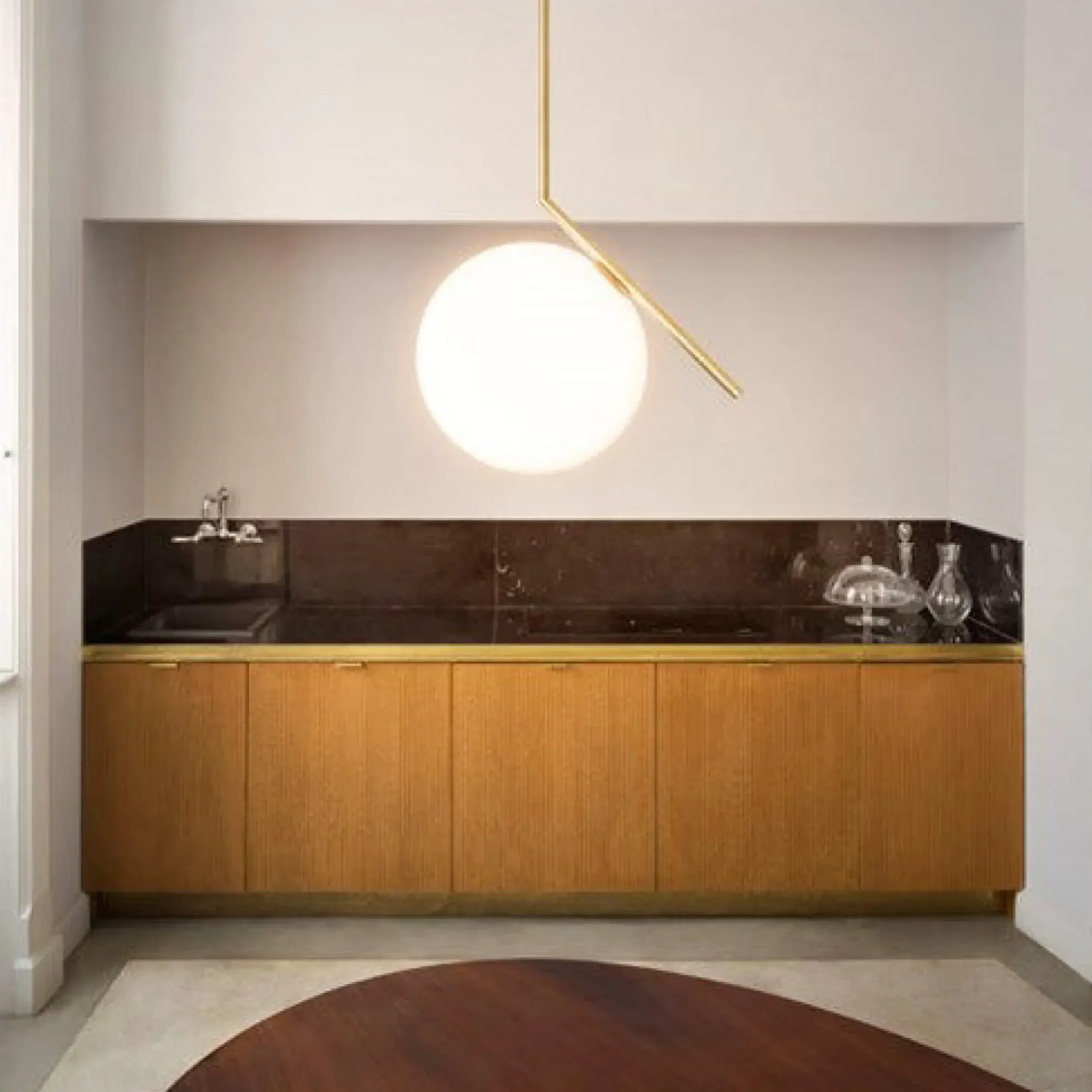 Suspension Ic S2 Verre Metal / H 72 Cm - Flos