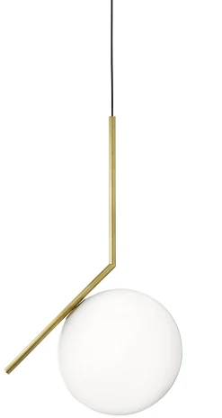 Suspension Ic S2 Verre Metal / H 72 Cm - Flos
