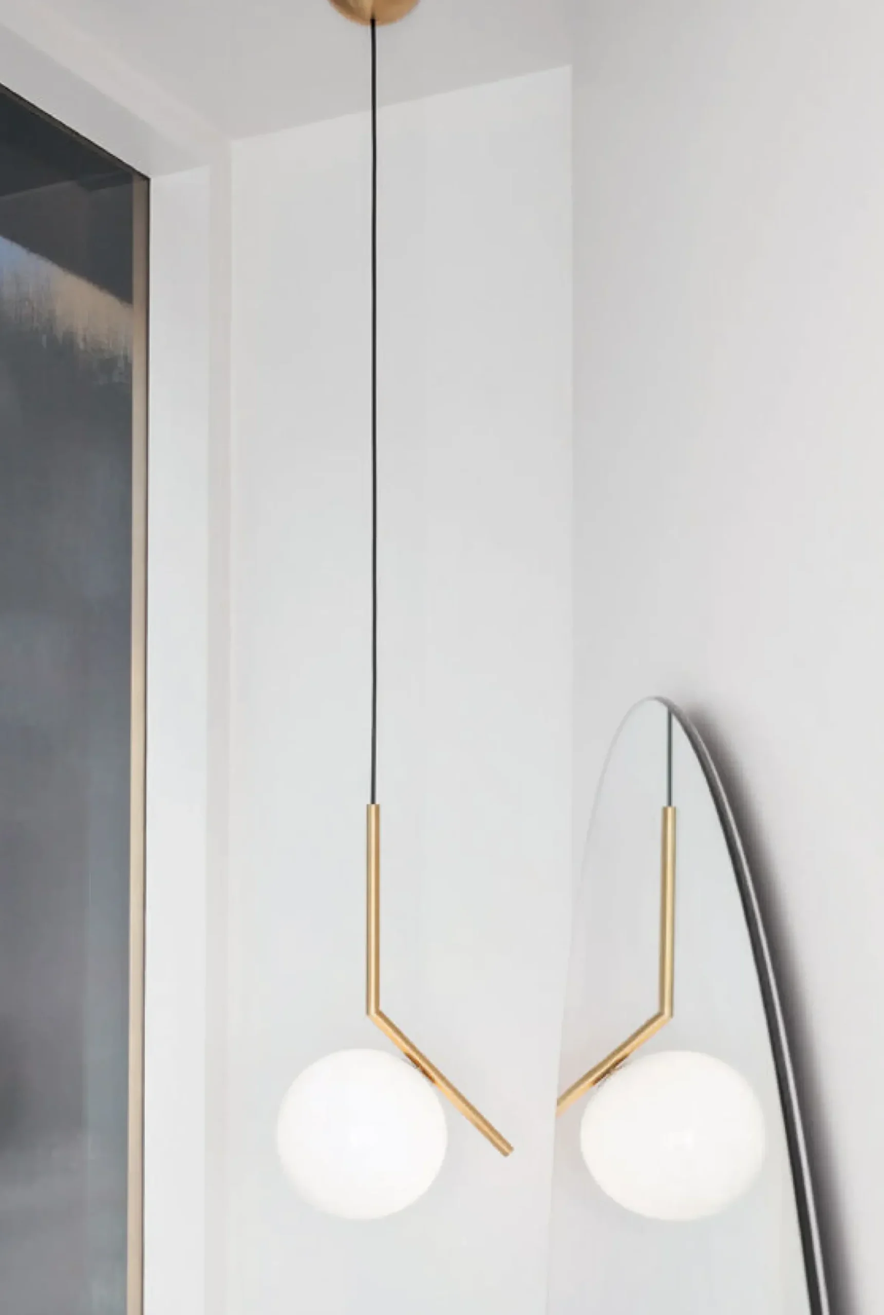 Suspension Ic S2 Verre Metal / H 72 Cm - Flos