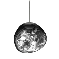 Suspension Melt Mini Led Plastique Argent Gris Metal / O 28 Cm - Polycarbonate Metallise (Change De Couleur) - Tom Dixon