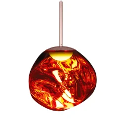Suspension Melt Mini Led Plastique Orange Metal / O 28 Cm - Polycarbonate Metallise (Change De Couleur) - Tom Dixon