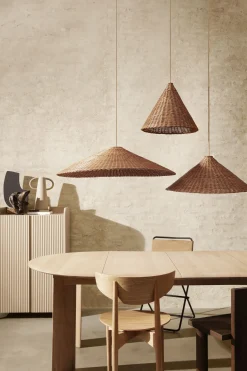 Systeme Electrique Pour Suspension  Tissu Beige / Set Cable Tissu 2M, Rosace, Douille E27 - Ferm Living