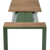 Table A Rallonge Nori Metal Vert Bois Naturel / Teck - L 199 A 279 Cm - Kristalia