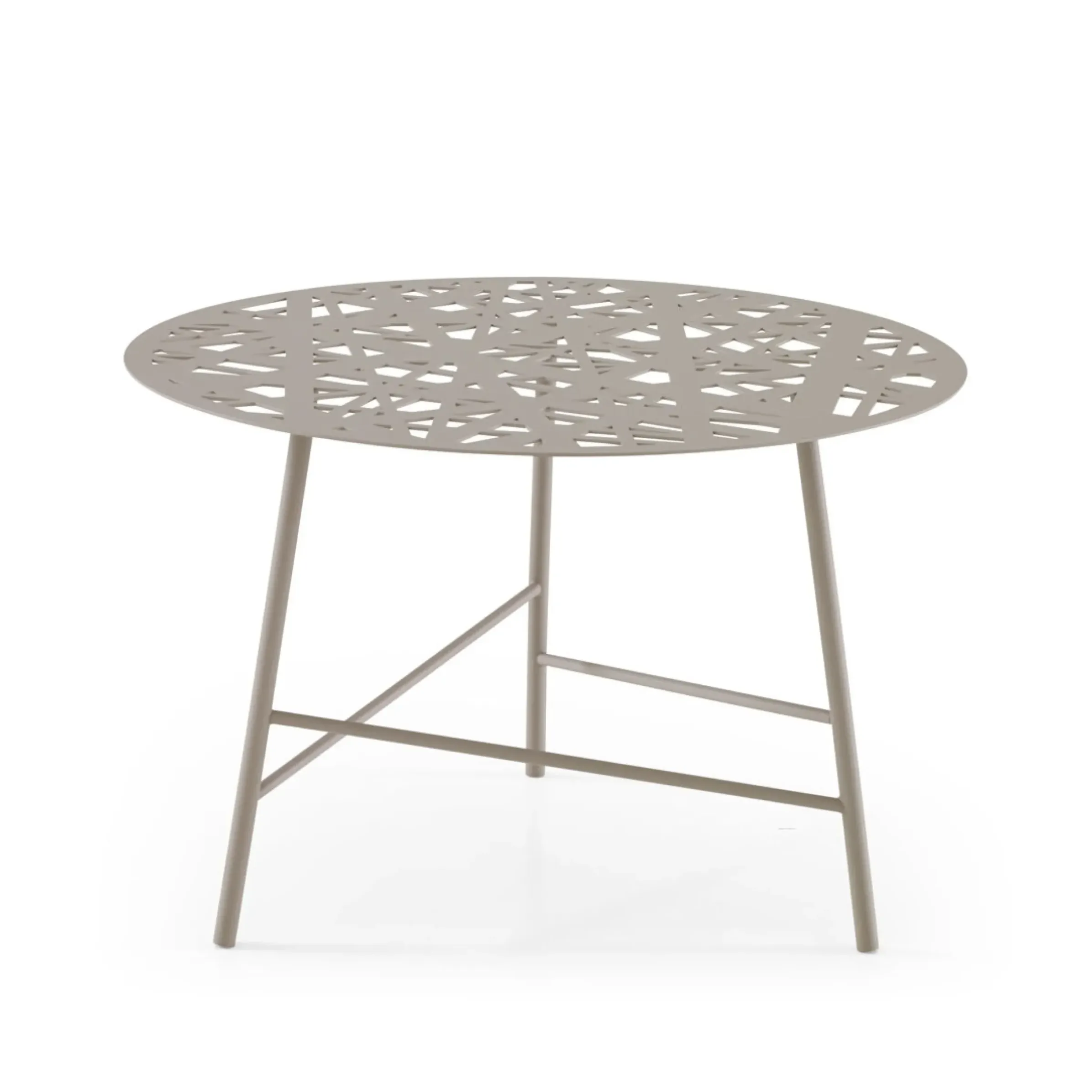 Table Basse Ezou Metal Gris / O 61 Cm - Metal Perfore - Cinna