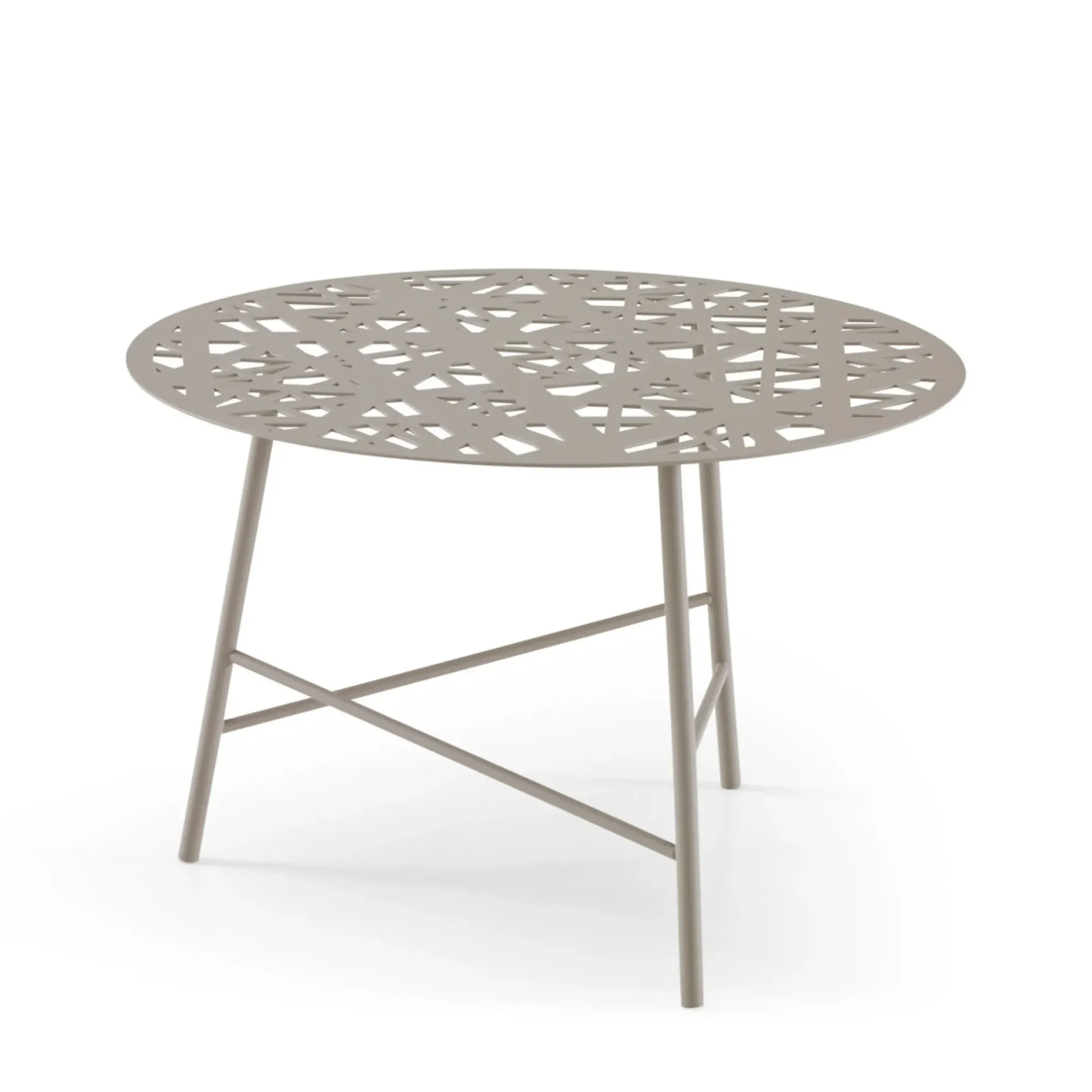 Table Basse Ezou Metal Gris / O 61 Cm - Metal Perfore - Cinna
