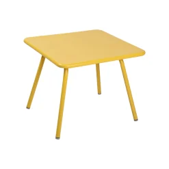 Table Basse Luxembourg Kid Metal Jaune / Table Enfant - 57 X 57 Cm - Fermob