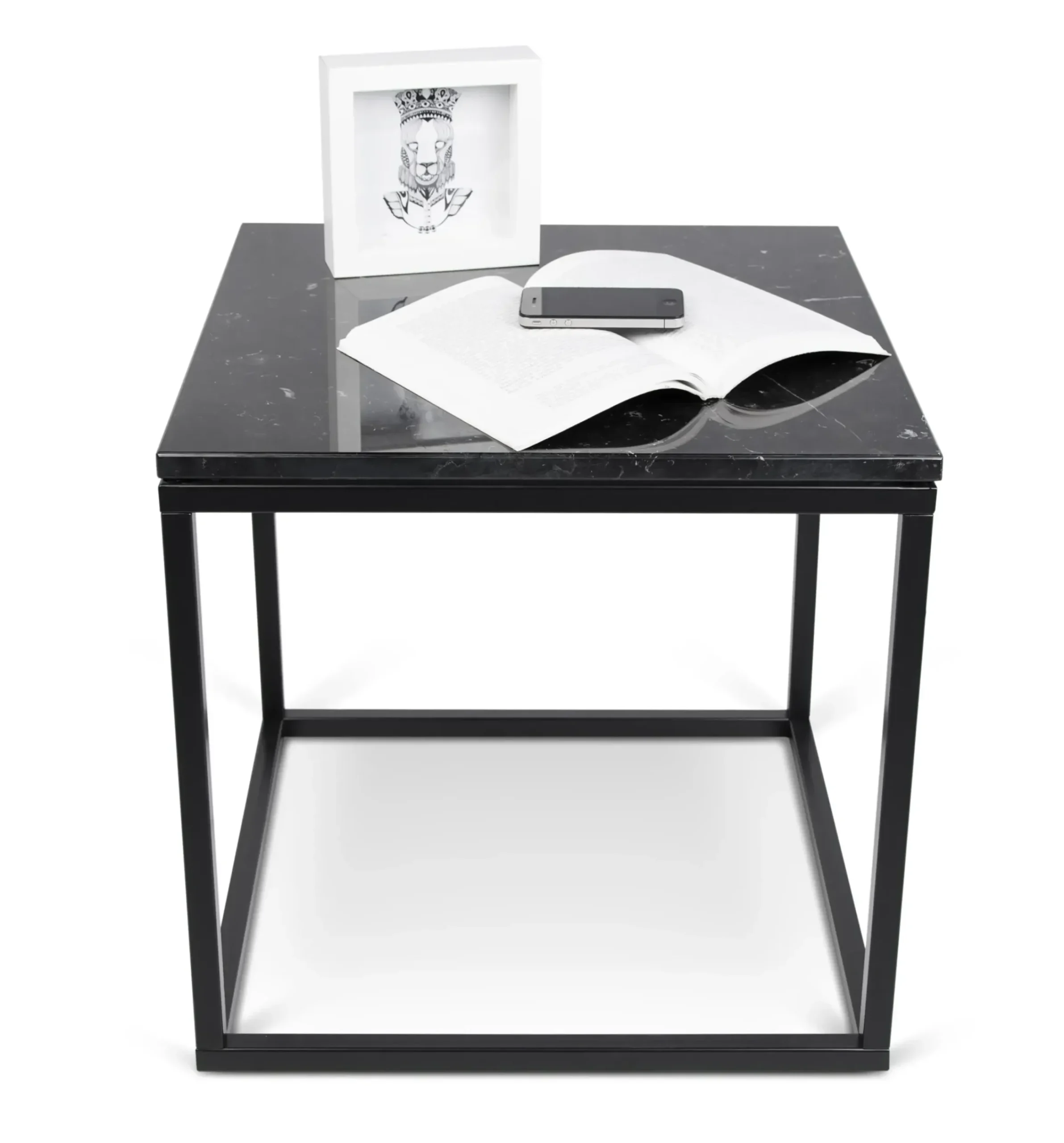 Table Basse Marble Pierre / Marbre - 50 X 50 X H 47 Cm - Pop Up Home